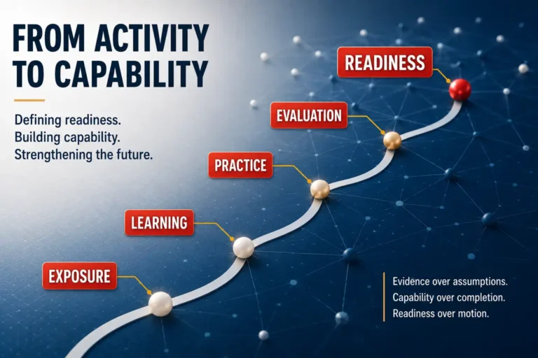 Workforce readiness progression from activity to capability